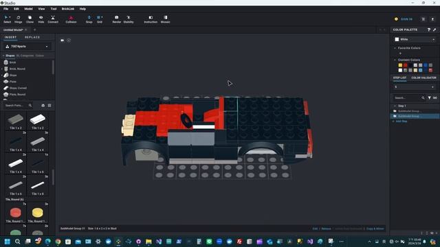 Lego set: Speed Champions:75874 in Bricklink Studio смотреть онлайн