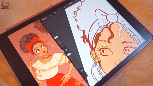 Draw with me ipad🌱|DRAWING DOLORES MADRIGAL in My Style смотреть онлайн