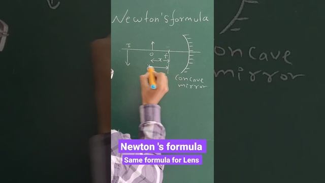 Newton's formula for mirror and lens#physicsshort #neetphysics #12physics #rayoptics смотреть онлайн