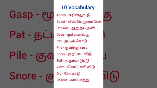 SUBSCRIBE Calibre English | Spoken English in Tamil | English Vocabulary Words with meaning in Tami смотреть онлайн