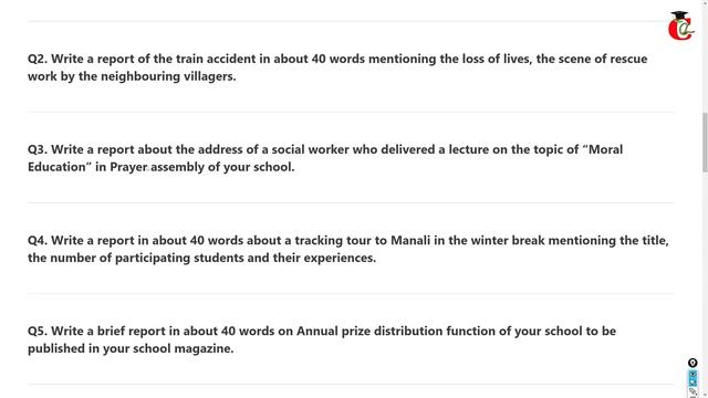 HBSE Class 10 English Report Writing Important Questions 2023 PDF with Format смотреть онлайн