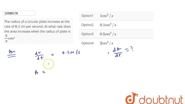 The radius of a circular plate increase at the rate of `0.1` cm per second. At what rate does the смотреть онлайн