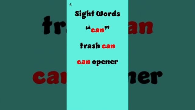 Sight Words | can смотреть онлайн