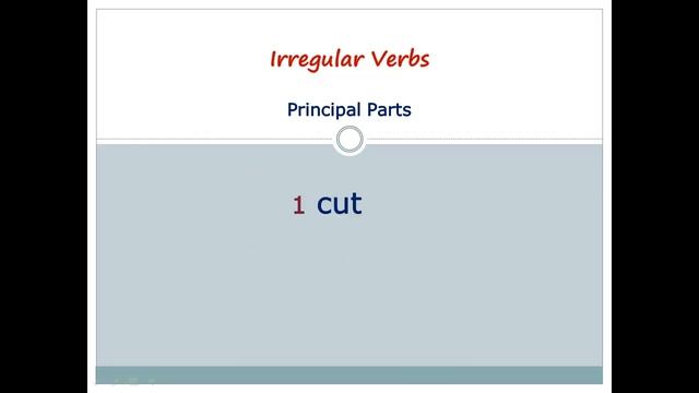 irregular verbs c -d смотреть онлайн