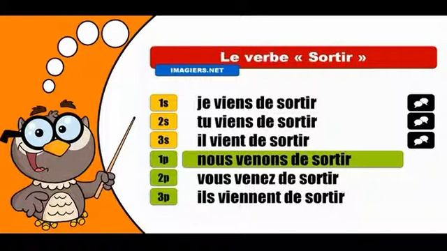 Изучение французского языка сопряжения # Sortir # Passé Récent смотреть онлайн