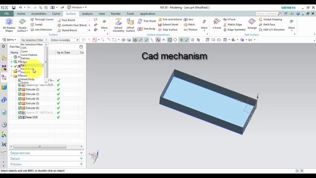 siemens nx tutorials how to use sew command смотреть онлайн