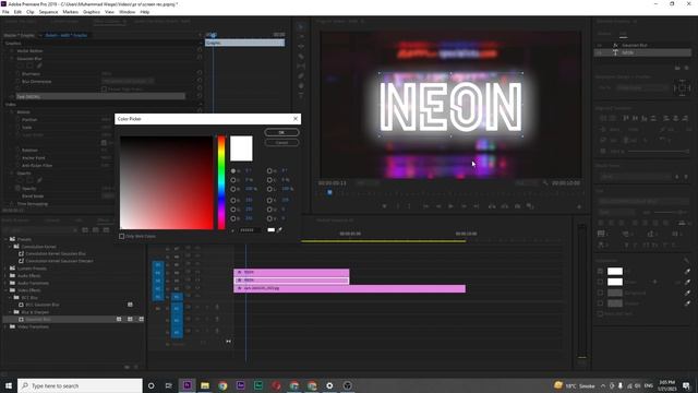 How to Make Glowing Neon Text Effect In Premiere Pro | Glowing Neon Text Effect Tutorial смотреть онлайн
