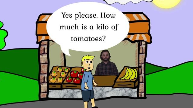 At The Greengrocer - Learn English With Animation.