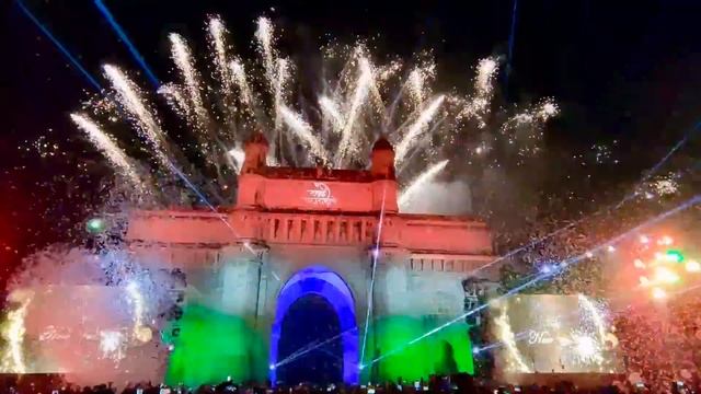 New year countdown celebration 2020 in India at mumbai gateway of India / happy New year 2020 смотреть онлайн