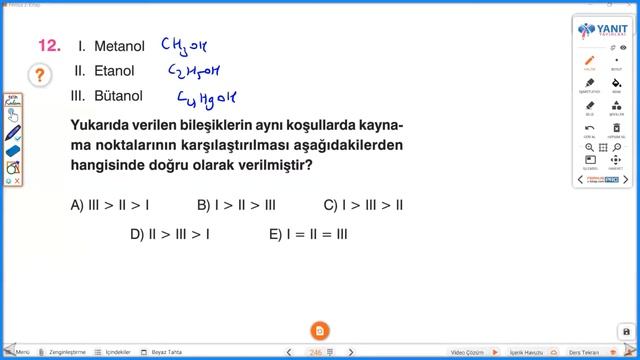Alkol Soru Çözümü ( Yanıt Eğitim Seti -YES -12. Sınıf -AYT ) смотреть онлайн