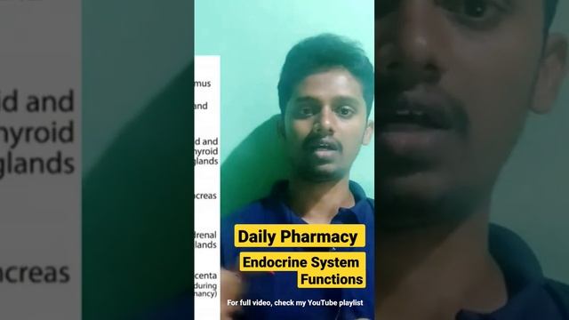 Functions of Endocrine System | Daily Pharmacy смотреть онлайн
