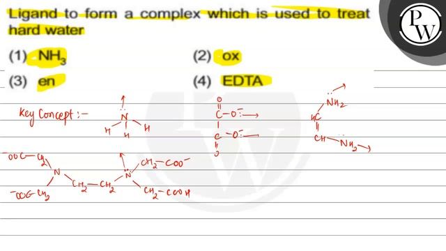 Ligand to form a complex which is used to treat hard water
\( \mathrm{P} \)
(1) \( \mathrm{NH}_{... смотреть онлайн
