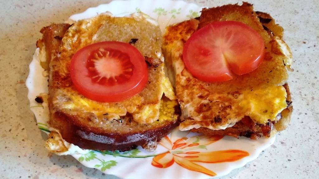 Любимая яичница моего сына. Плотный и вкусный завтрак смотреть онлайн