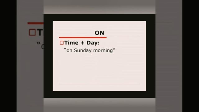 Prepositions Of Time | Preposition On | Предлоги времени | Предлог On