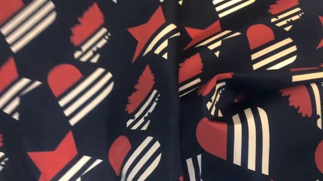 ф5487 Moncler. Плащевка синяя "Звездные пары" (100% п/эстер) смотреть онлайн