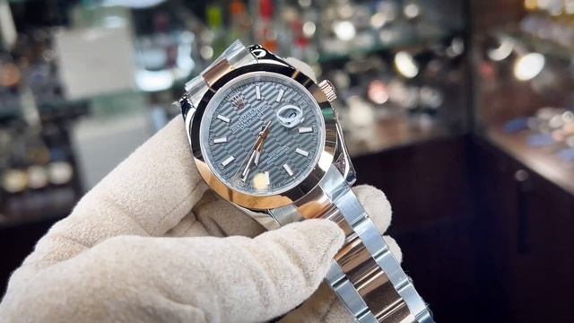 Часы мужские Rolex DateJust Циферблат: Серый средний смотреть онлайн