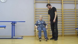 Комплекс лечебной гимнастики при поражении нижней конечности . Часть вторая: на стуле.