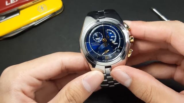 Vintage Rare Seiko Arctura SNL011P1 Kinetic Watch with Chronograph смотреть онлайн