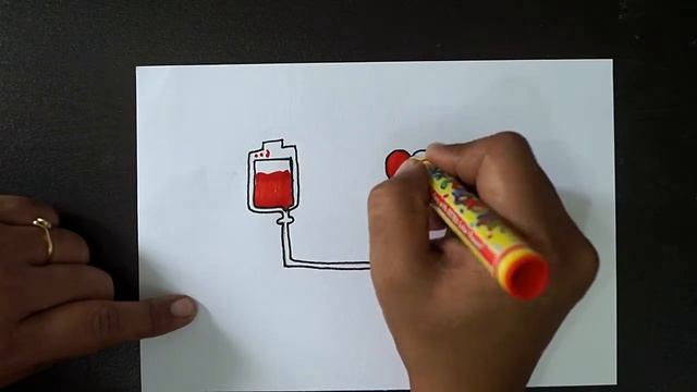Blood Donation Drawing Easy || Blood Donation Poster Ideas || Donate Blood Poster Drawing смотреть онлайн