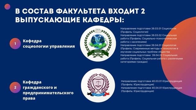 Представляем факультет юриспруденции и социальных технологий ФГБОУ ВО 