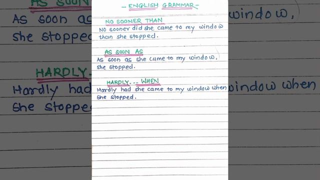 As soon as #hardly when #no sooner than #english #grammar смотреть онлайн