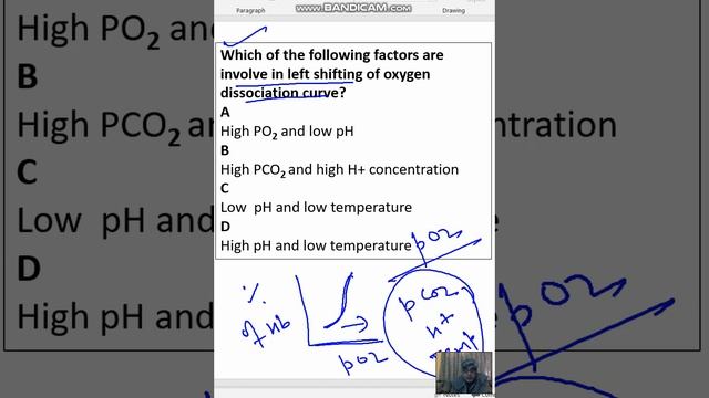 Which of the following factors are involve in left shifting of oxygen dissociation curve? смотреть онлайн