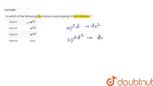 In which of the following `d_(z^(2))` orbital is participating in hybridisation ? смотреть онлайн