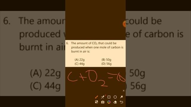 The amount of CO2 that could be produced when one mole of carbon is burnt in air is: #study #class смотреть онлайн