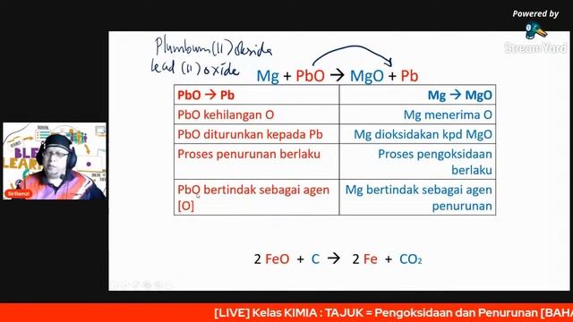 [LIVE] KIMIA : REDOX : PENGOKSIDAAN/PENURUNAN BERDASARKAN PENAMBAHAN @ KEHILANGAN [O], [H] & [e] смотреть онлайн