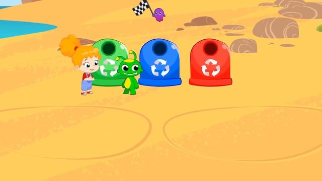 Игра на пляже с автомобилем | Groovy Марсианские обучающие мультфильмы смотреть онлайн