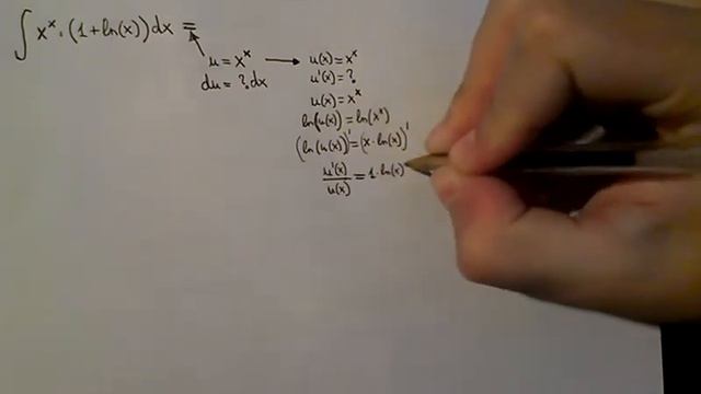 Integral of (x^x)(1+ln(x)) (substitution) смотреть онлайн