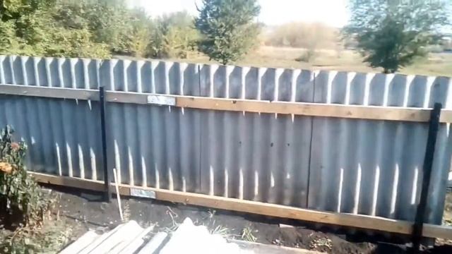 Результат Забора из шифера в одного