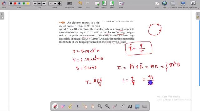 An electron moves in a circle of radius r = 5.29 × 10–11 m with speed 2.19 × 106 m/s. Treat the смотреть онлайн