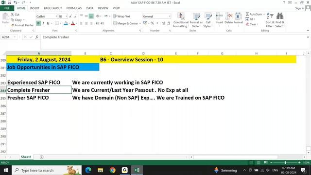 BATCH 06: SAP S/4 HANA FICO: Overview Session 10 смотреть онлайн