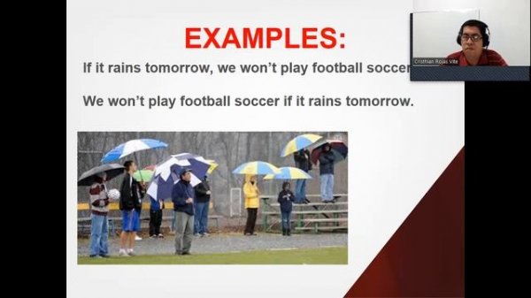 First conditional in English.