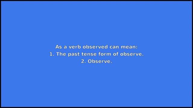 OBSERVED - Meaning and Pronunciation смотреть онлайн