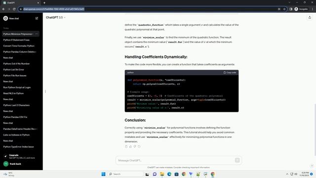Python minimize scalar calculate polynomial minimum value is not correct смотреть онлайн