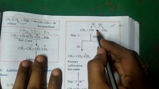 Addition of HBr to unsymmetric alkene... 11th chemistry... Hydrocarbons in tamil.. 🙂 смотреть онлайн