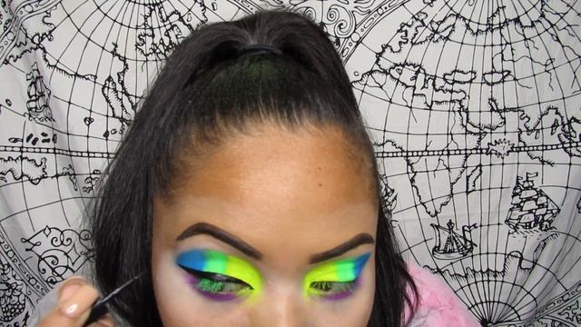 Bright and Bold Eye Look with NEON Eye shadow смотреть онлайн