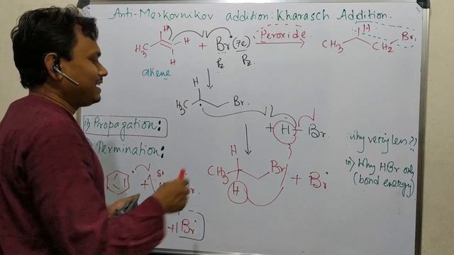 Anti-Markovnikov’s Addition of alkene and Role of Peroxide and Hydrogen Bromide (HBr). смотреть онлайн