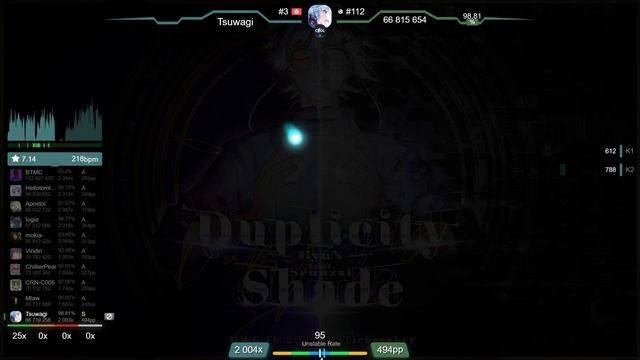 7.7⭐ Tsuwagi | HyuN - Duplicity Shade [Salvation] 98.06% (#1 656pp FC) - osu! смотреть онлайн
