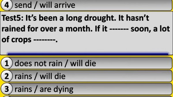 English grammar test: first conditional or second conditional; part 1