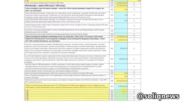 Foyda soliq xisobotini to'ldirish смотреть онлайн