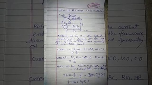 Best method of finding cube equivalent resistance with the help of KCL смотреть онлайн