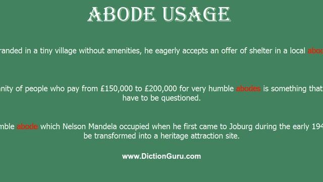 abode: How to pronounce abode with Phonetic and Examples смотреть онлайн