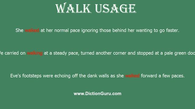 walk: Pronounce walk with Phonetic, Synonyms and Sentence Examples смотреть онлайн