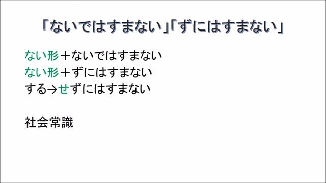 JLPT　N1　Grammar　「～ないではすまない」「～ずにはすまない」 смотреть онлайн