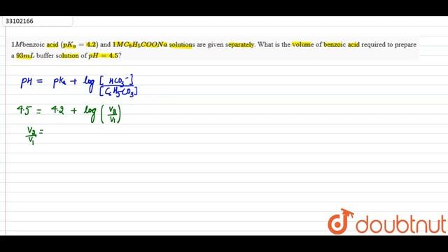 `1 M `benzoic acid `(pK_(a)=4.2)` and `1 M C_(6)H_(5)COONa` solutions are given separately. смотреть онлайн