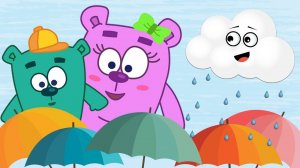 Мультик - Песенка: Дождик, дождик уходи - песенка для самых маленьких. Мультики для детей