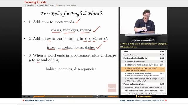 "Forming Plurals" | Advanced English Grammar with Educator.com смотреть онлайн